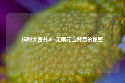 揭秘大富翁4fun无限元宝背后的秘密